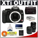 Canon Digital Rebel XTi (Black) 10.1MP Digital SLR Camera (Outfit Box) + Tamron 28-80mm Lens + Tamron 70-300mm Lens + Spare Replacement Battery for Canon NB-2LH + Cameta Incognito 1000 Deluxe SLR Gadget Bag