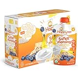 Happy Tot Organics Super Morning, Organic Bananas,  Blueberries, Yogurt & Oats + Super Chia, 4 oz (Pack of 8)