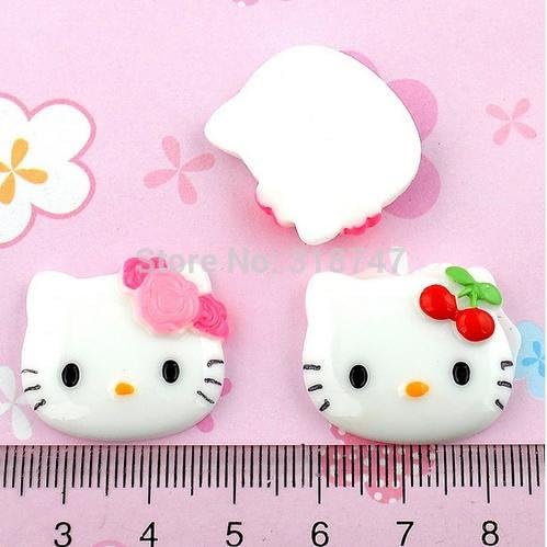 3pcs 20*24mm Hello Kitty Cameo Cabochons Diy Phone Beauty Resin