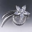 Swarovski Crystal Flower Brooches
