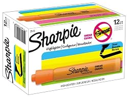 Sharpie Accent Tank-Style Highlighters, 12 Fluorescent Orange Highlighters(25006)