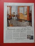 1928 Armstrong’s Linoleum Floors, print advertisment  original vintage magazine Print Art.