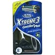 Schick Xtreme3 Triple Blade Closeness Razors, Sensitive with Aloe, 8 Count (Pack of 3)