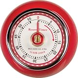 Fox Run Retro Kitchen Timer with Magnet, Red