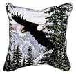 "Majestic Flight" Eagle Decorative Accent Throw Pillow 17" x 17"
