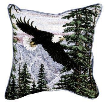 Majestic Flight Eagle Decorative Accent Throw Pillow 17 x 17