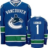 Roberto Luongo Jersey: Reebok Blue #1 Vancouver Canucks Premier Jersey