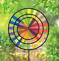 Rainbow Pinwheel - Whirligigs and Windwheel Garden Spinners