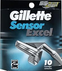 Gillette Sensor Excel Shaving Cartridges for Men Quantity: 10