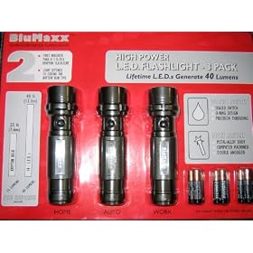 BluMaxx Hi-Performance Flashlights Emergency Disaster Preparedness Survival Kit Light Camping Flashlights Pack LED High Power