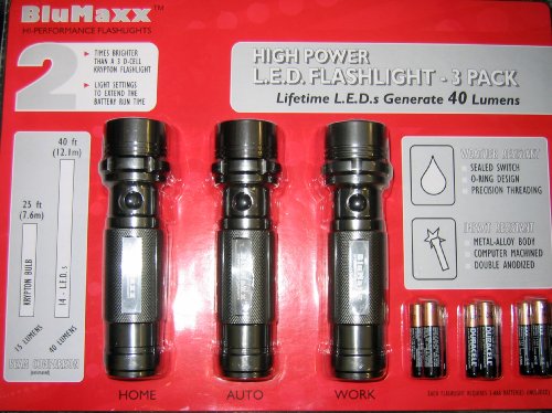 BluMaxx Hi-Performance Flashlights Emergency Disaster Preparedness Survival Kit Light Camping Flashlights Pack LED High Power