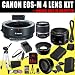 Canon EF-M Lens Adapter Kit for Canon EF / EF-S Lenses with Canon EF-S 18-55mm f/3.5-5.6 IS Lens + Canon EF 50mm f/1.8 II SLR Lens + Two LP-E12 Replacement Lithium Ion Battery + External Rapid Charger + 8GB SDHC Class 10 Memory Card + 58mm Wide Angle Lens + 58mm 2x Telephoto Lens + 58mm 3 Piece Filter Kit + Mini HDMI Cable + Full Size Tripod + SDHC Card USB Reader + Memory Card Wallet + Deluxe Starter Kit