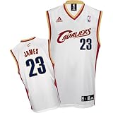 LeBron James Cleveland Cavaliers White Replica Adidas NBA Jersey
