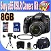 Sony A65 24.3 MP Translucent Mirror Digital SLR With 18-55mm Lens + 8GB SDHC Memory + SDHC Card Reader + Deluxe Case w/Strap + UV Filter + Memory Card Wallet + Mini Tripod + Accessory Saver Bundle!