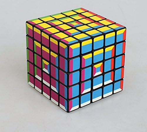 Haicheng Electronics (Tm) Eastsheen 5*5*5 Three-dimensional Pattern Spring Magic Cube Black Base Super Speed Puzzle Twist Toy Cube Educational Puzzle Toy Gift