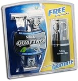 Razors & Blades:Schick Quattro for Men High Performance Razors with Free Grooming Set 3-each (Pack of 2)