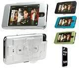 1st and 2nd Genration Apple iPod Touch MP3 Video 8gb 16gb Premium Aluminum Carrying Case with Belt Clip Video Stand and Screen Protector - 4 Color Options
