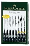 Tuschestift PITT ARTIST PEN schwarz im 8er Kunststoffetui