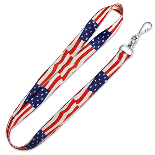 American Flag Patriotic Lanyard