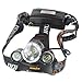Surborder Shop Waterproof LED Headlamp Headlight with Dimmer, Super Bright 4 Modes 5000lm Cree 3t6 Led Zoom-able