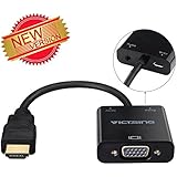 VicTsing Gold-Plated 1080P HDMI to VGA Adapter Video Converter with Micro USB and 3.5mm Audio Port