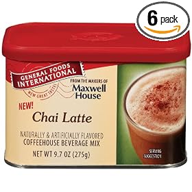 General Foods International Chai Latte Coffee Drink Mix, 9.7-Ounce Tin (Pack of 6)