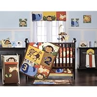 Kids Line Jungle 1-2-3 Six Piece Crib Bedding Set