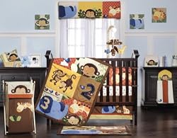 Kids Line Jungle 1-2-3 Six Piece Crib Bedding Set