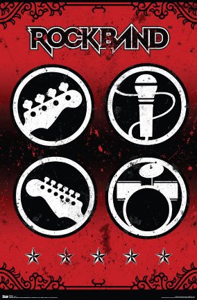 Rock Band (Game Logo) Art Poster Print - 24