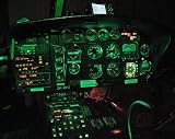 Pilot Lights Dual Color (Green/White) LED Light Strips Auto Airplane Aircraft Rv Boat Interior Cabin Cockpit LED Lighting