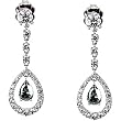 18K White Gold Sky Blue Topaz and Diamond Earrings