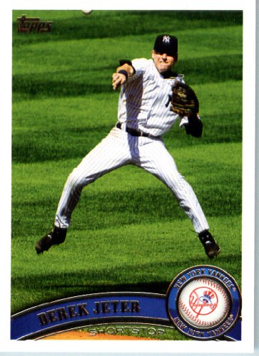 2011 Topps Baseball Card #330 Derek Jeter - New York Yankees - MLB Trading Card In A Protective Screwdown Case