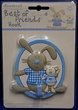 Readyroll Best of Friends Self-Adhesive Rabbit Coat Hook BLUE