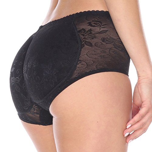 La Reve Butt Lifter Padded Panty  Enhancing Body Shaper for Women  Seamless, Small, Black