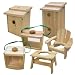 Lohasrus Fun Kit: End Table Planter & Chair Planter, Bird House & Bird Hotel, Bug Condo & Bug House (13703), FREE SHIPPING