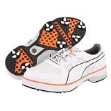 Puma Men's Popart 86 Golf Shoes - White / Black / Orange