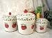 Bucket Shaped Apple Design Canister 3pc