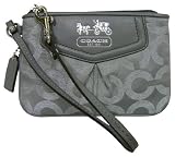 Coach Op Art Signature Madison Lurex Wristlet Case Bag for Ipod 44620 Silver Review