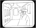 Decorated Mouse Pad with man, 