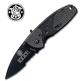Smith and Wesson Folding Knife Serrated S.O.R.T. Black Medium