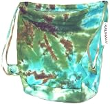 Tie Dye Tote Bag w/straps. 80% Cotton/20% Poly. (707866-AQU)