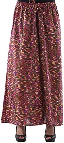 aarr Women's Printed Regular Fit Plazo Free Size Maroon
