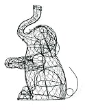 Elephant Frame Topiary 14"