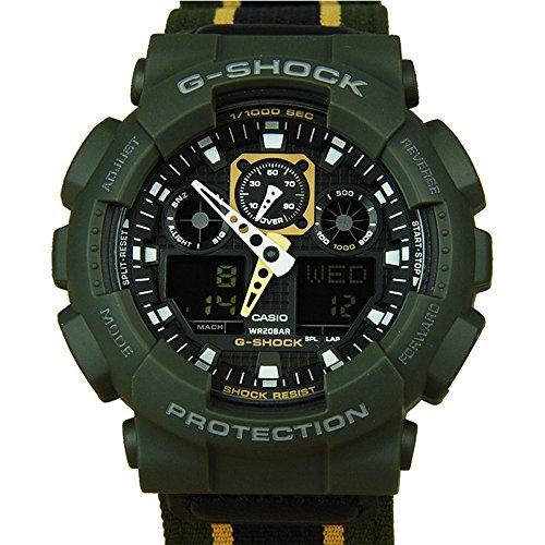 Casio G-Shock GA-100MC Military Cloth - Olive Maize (GA-100MC-3ADR)