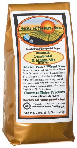 Gifts Of Nature Buttermilk Cornbread Mix, 21-Ounce Bags (Pack of 3) by Cornbread & Muffin Mixes