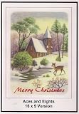 Aces and Eights: Widescreen TV: Greeting card: Merry Christmas