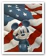 Mickey Salutes America by Walt Disney 25"x20" Art Print Poster Disney