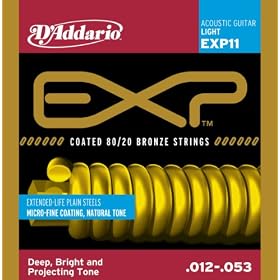 D'Addario Acoustic Guitar Strings Set, EXP 80/20 Lite