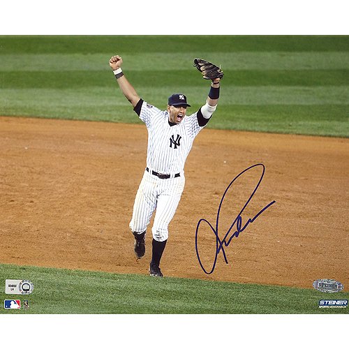 Steiner Sports MLB Alex Rodriguez 2009 WS Arms Raised Celebration Horizontal Autographed 8-by-10-Inch Photograph