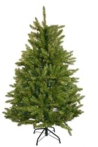 Good Tidings Cape May Fir Artificial Prelit Christmas Tree 4-1/2 Feet Tall with 250 Multi Colored Lights